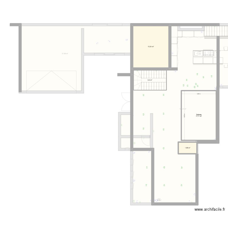 rdc villalbe. Plan de 7 pièces et 249 m2