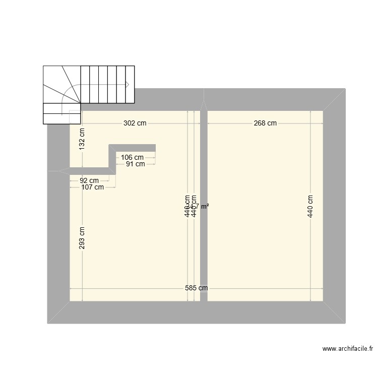 GRECE BAS INTERIEUR 2025-01-20. Plan de 1 pièce et 25 m2