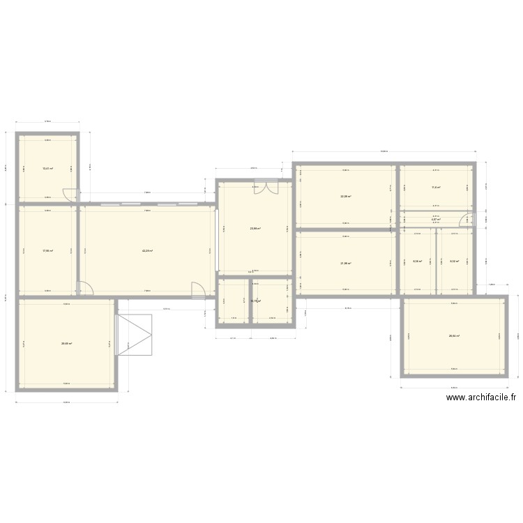 Mirandol V1 25012025. Plan de 13 pièces et 241 m2