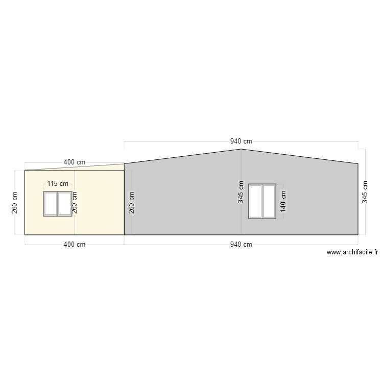 Avignaotojo Façade Est. Plan de 0 pièce et 0 m2