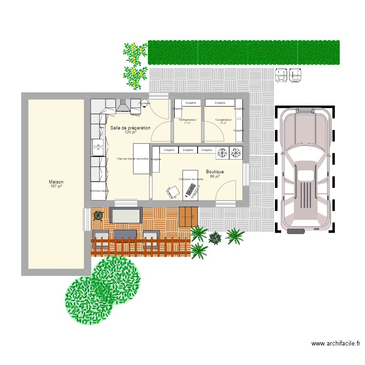 RSE Maskinongé. Plan de 5 pièces et 39 m2