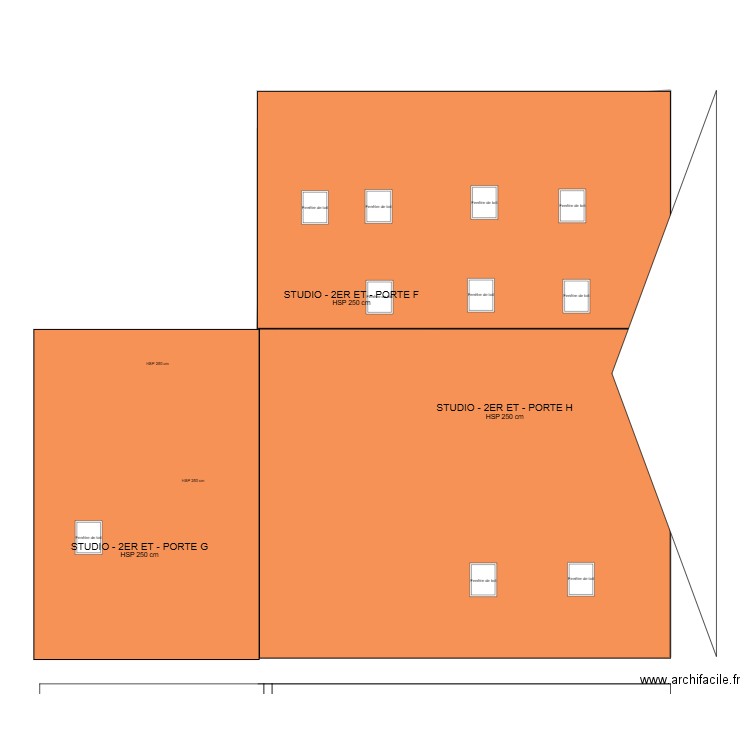 IMMEUBLE 132 . Plan de 15 pièces et 631 m2