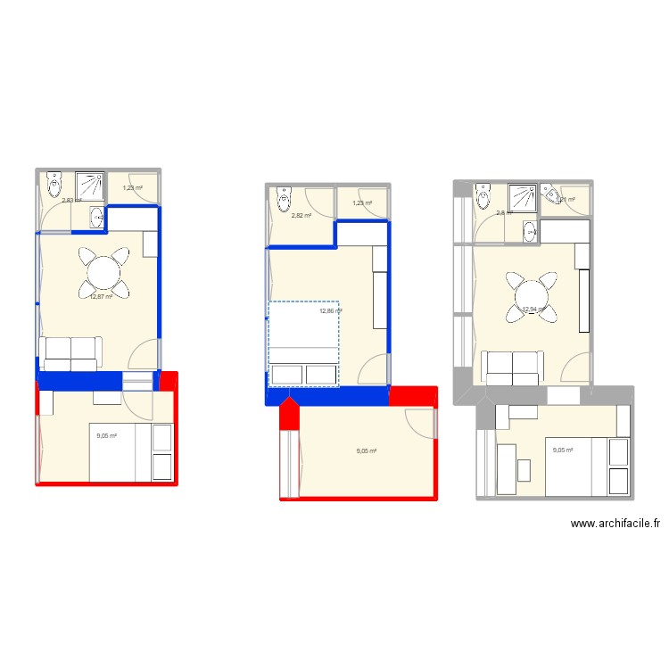 Maison2. Plan de 12 pièces et 78 m2