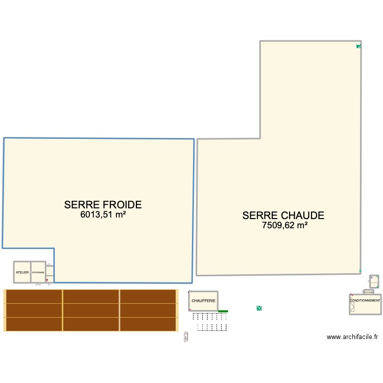 PLAN EXPLOITATION. Plan de 9 pièces et 1117 m2