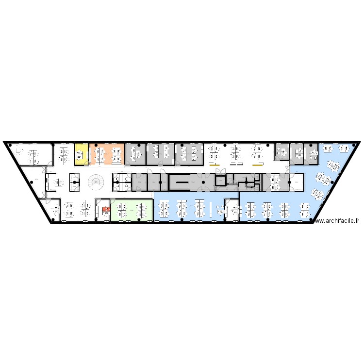 Toulouse Brindejonc 2. Plan de 39 pièces et 1039 m2