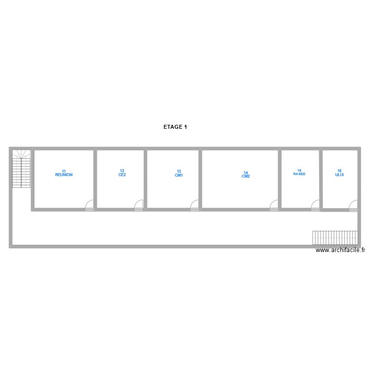 MIXTE A. Plan de 5 pièces et 141 m2