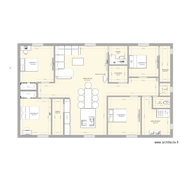 blv rénovation. Plan de 12 pièces et 146 m2