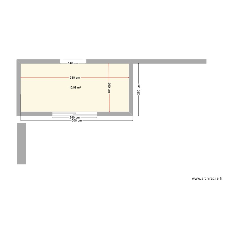 abris de jardin. Plan de 1 pièce et 15 m2