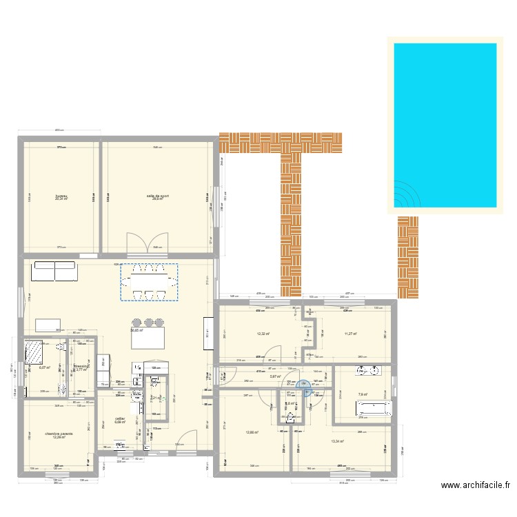 36 bis 3. Plan de 15 pièces et 203 m2