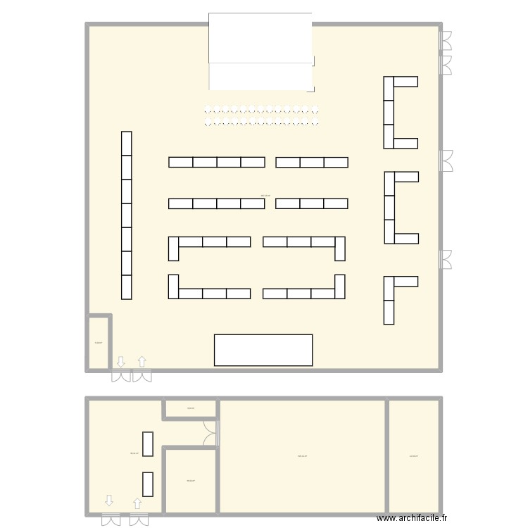 Salle Saint exupéry 3. Plan de 7 pièces et 915 m2