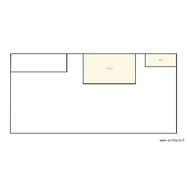 Jacques coeur. Plan de 2 pièces et 18 m2