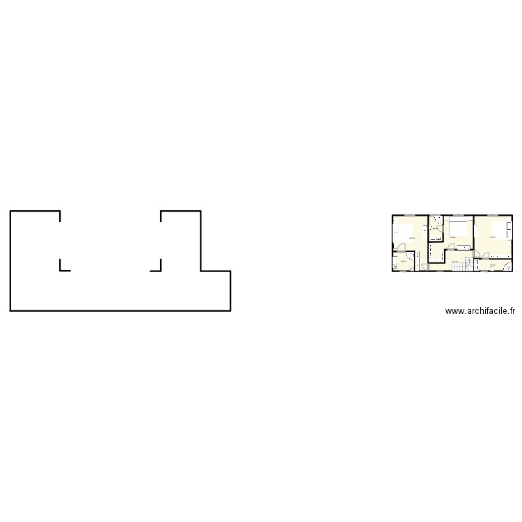 Laous. Plan de 7 pièces et 66 m2