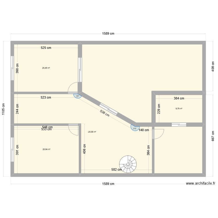 plan 2 etage a. Plan de 4 pièces et 91 m2