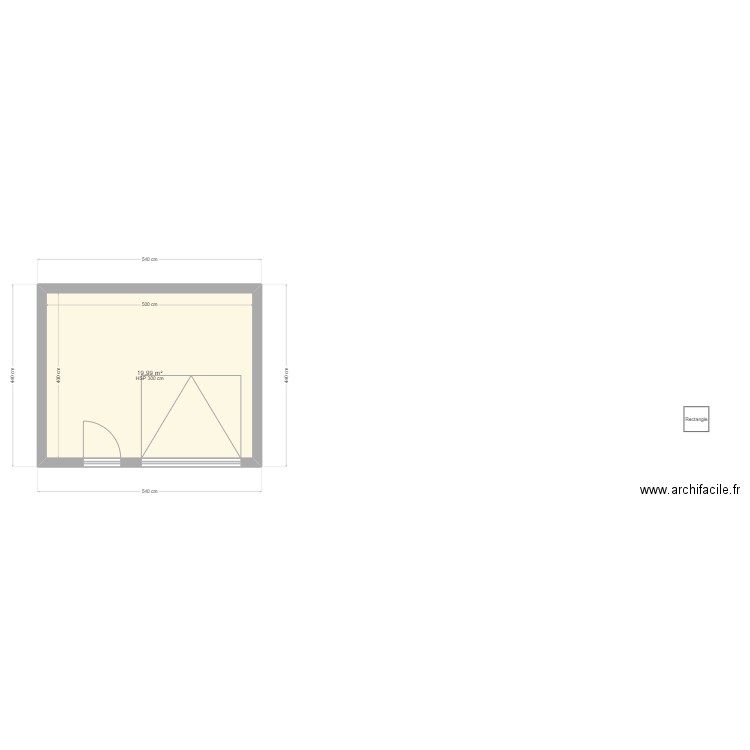 abris de jardin. Plan de 1 pièce et 20 m2