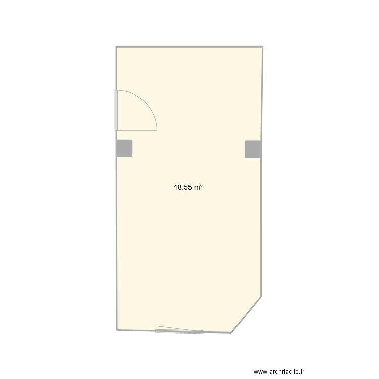 Chambre 2. Plan de 1 pièce et 19 m2