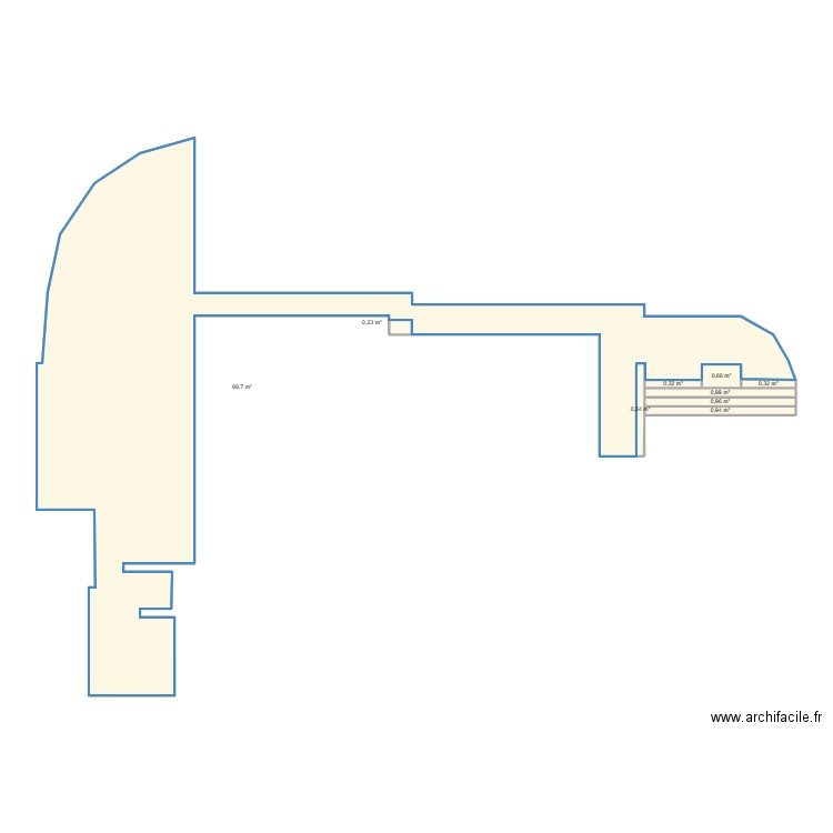 Heral Cegil Llupia. Plan de 9 pièces et 72 m2