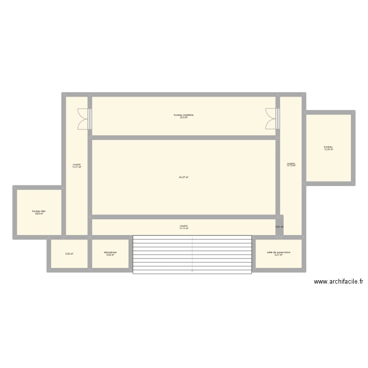 plan sous sol . Plan de 11 pièces et 181 m2