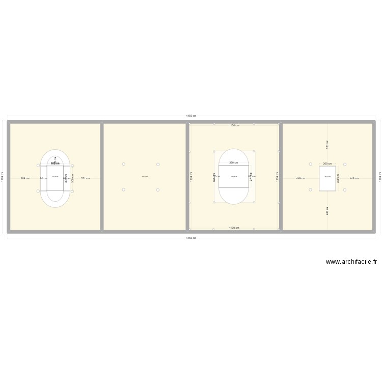 Meto Maillarde. Plan de 4 pièces et 559 m2