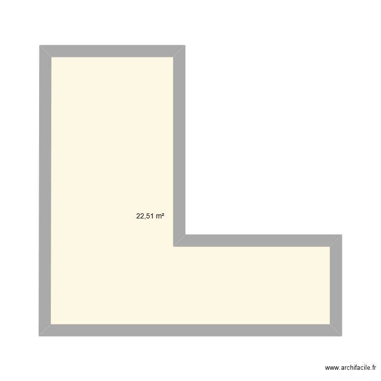 Proto. Plan de 1 pièce et 23 m2