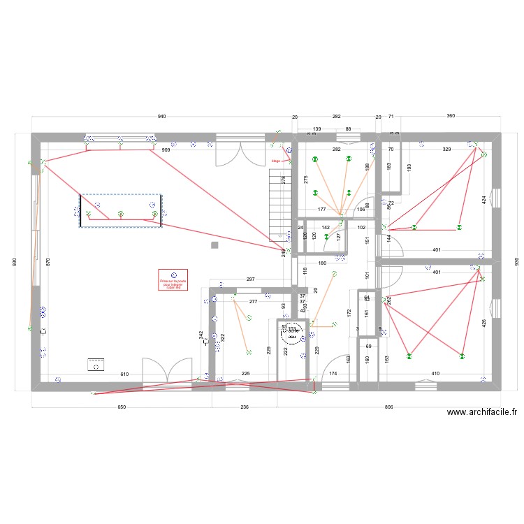 Noilhan ELEC. Plan de 21 pièces et 273 m2