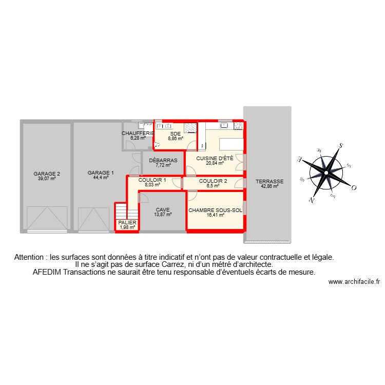 BI 19945. Plan de 28 pièces et 392 m2