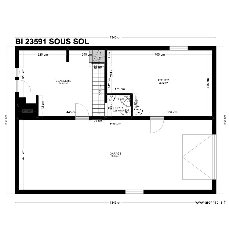 BI 23591. Plan de 15 pièces et 248 m2