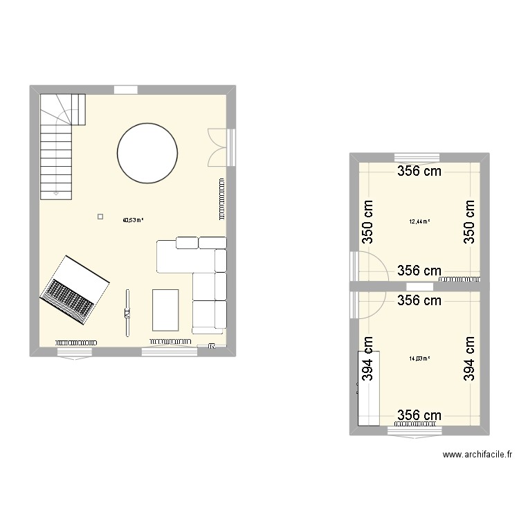 Margueritte. Plan de 3 pièces et 67 m2