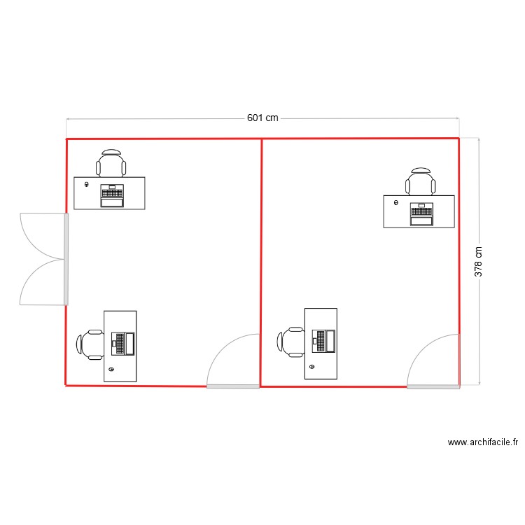 مكتب مسؤول التسويق. Plan de 0 pièce et 0 m2