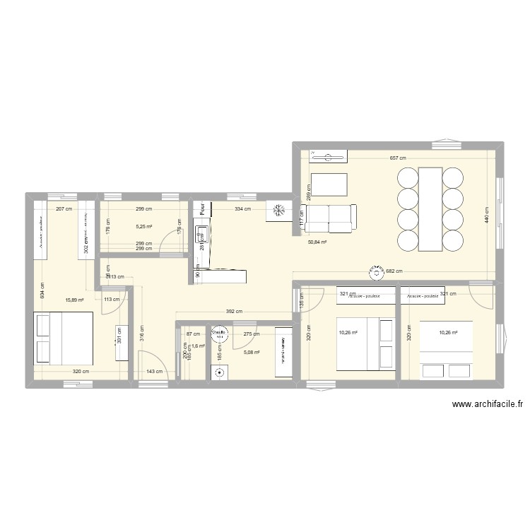 maison jordan et manon 50 m2. Plan de 7 pièces et 99 m2