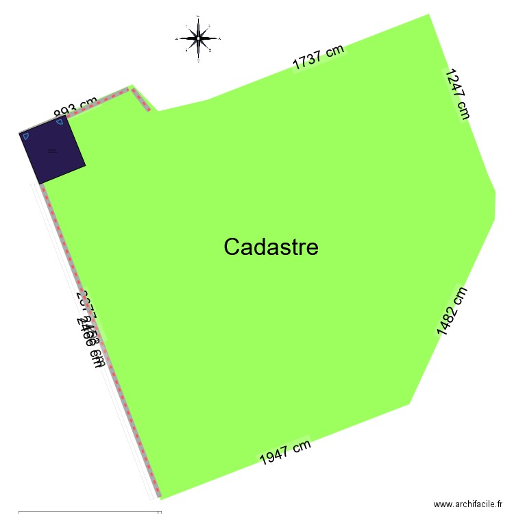 plan de masse marigny. Plan de 1 pièce et 10 m2