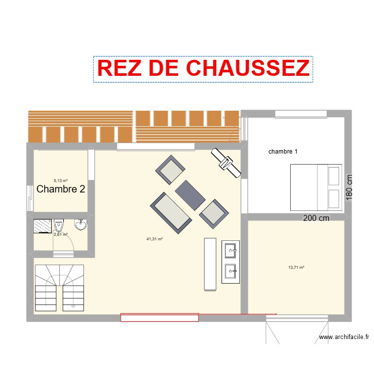 RODIN. Plan de 4 pièces et 63 m2