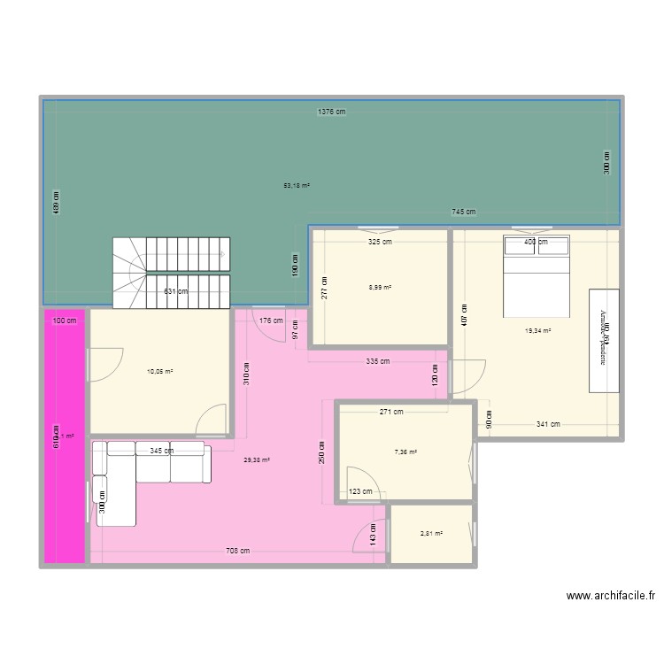 plan2. Plan de 8 pièces et 137 m2