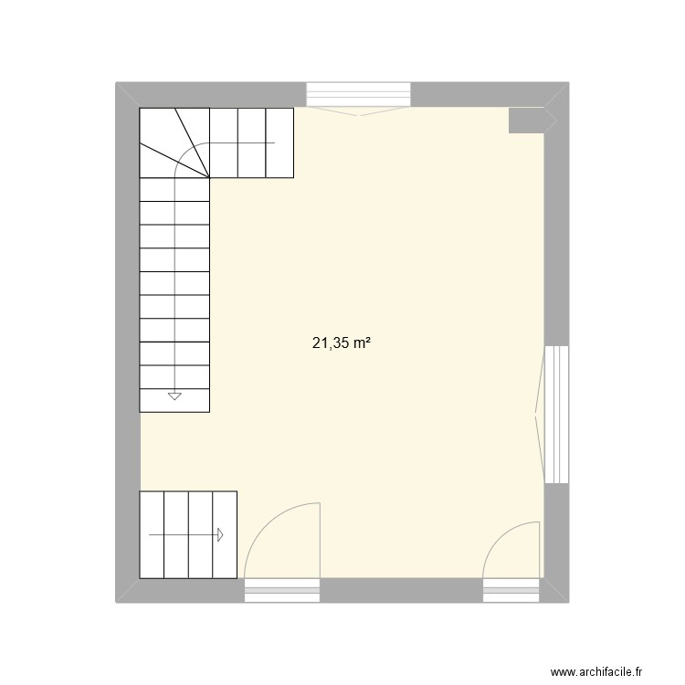 Salle a manger. Plan de 1 pièce et 21 m2