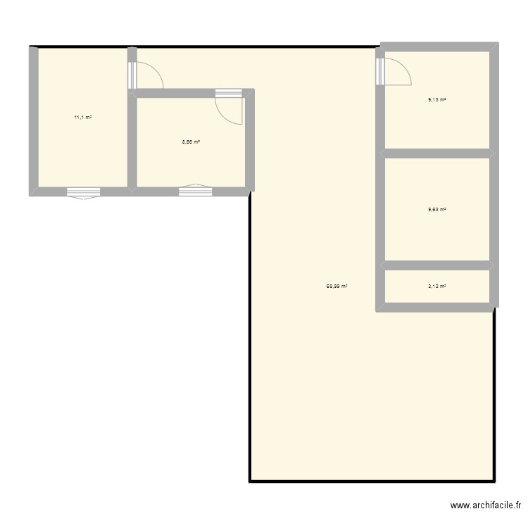 maison. Plan de 6 pièces et 111 m2