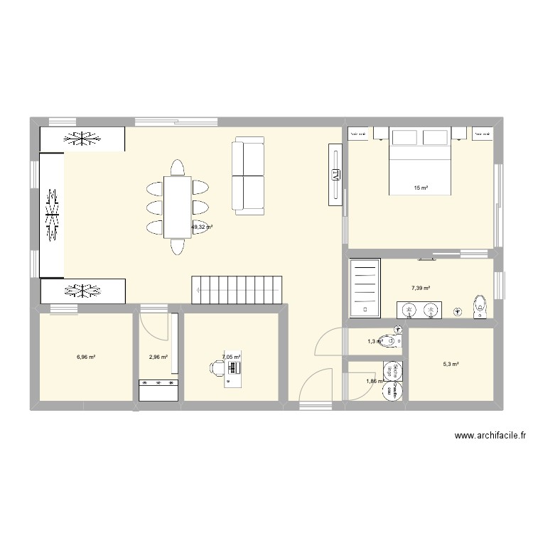 maison A et W 2. Plan de 9 pièces et 97 m2