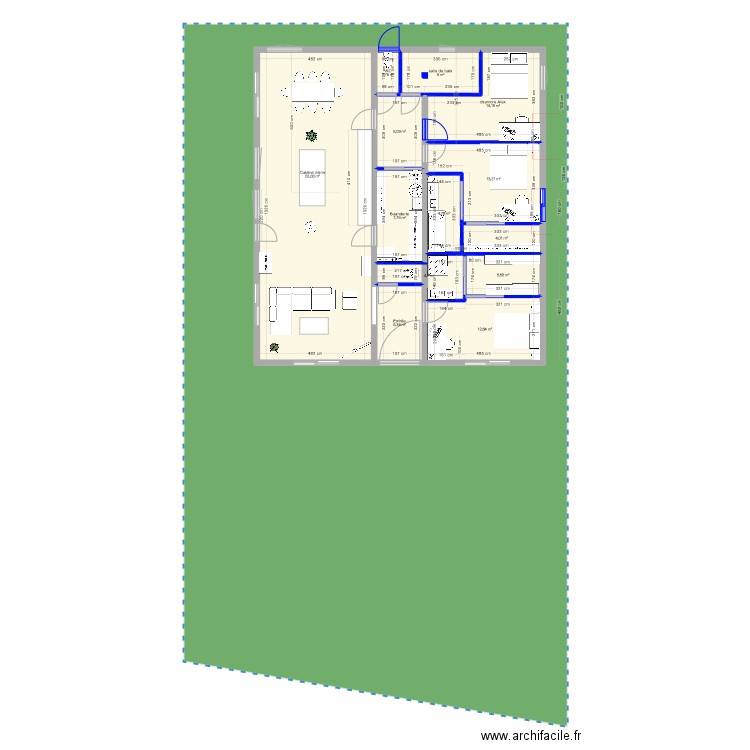 maison castelginest nouveau michael meublé 2. Plan de 13 pièces et 151 m2