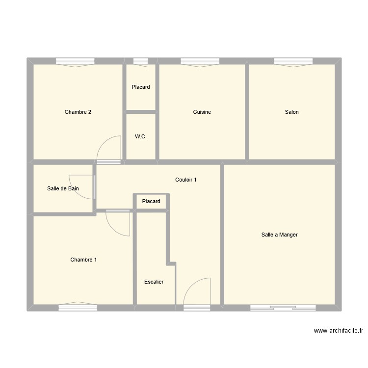 Maison 1.1. Plan de 11 pièces et 77 m2