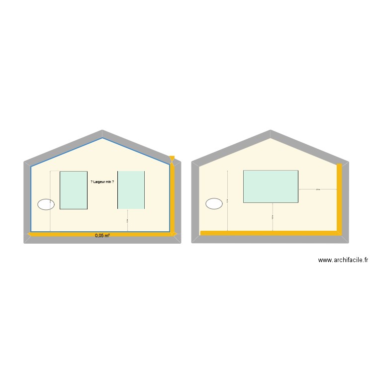 Fenêtres Coline. Plan de 4 pièces et 30 m2