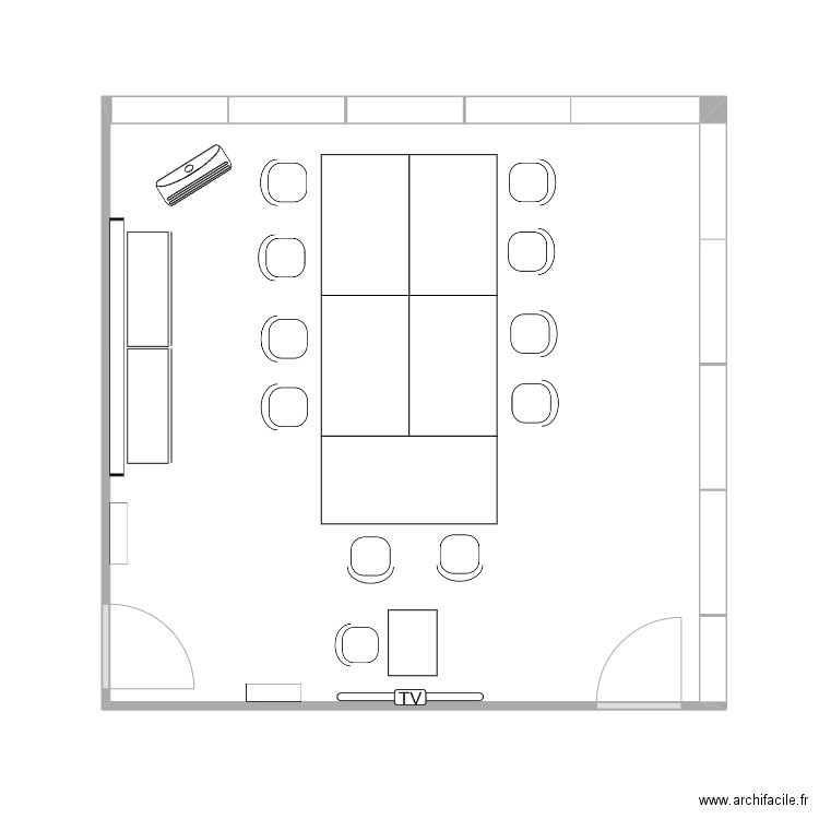 salle 5. Plan de 1 pièce et 31 m2