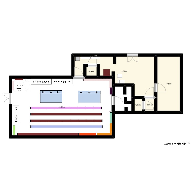 hairia. Plan de 6 pièces et 80 m2