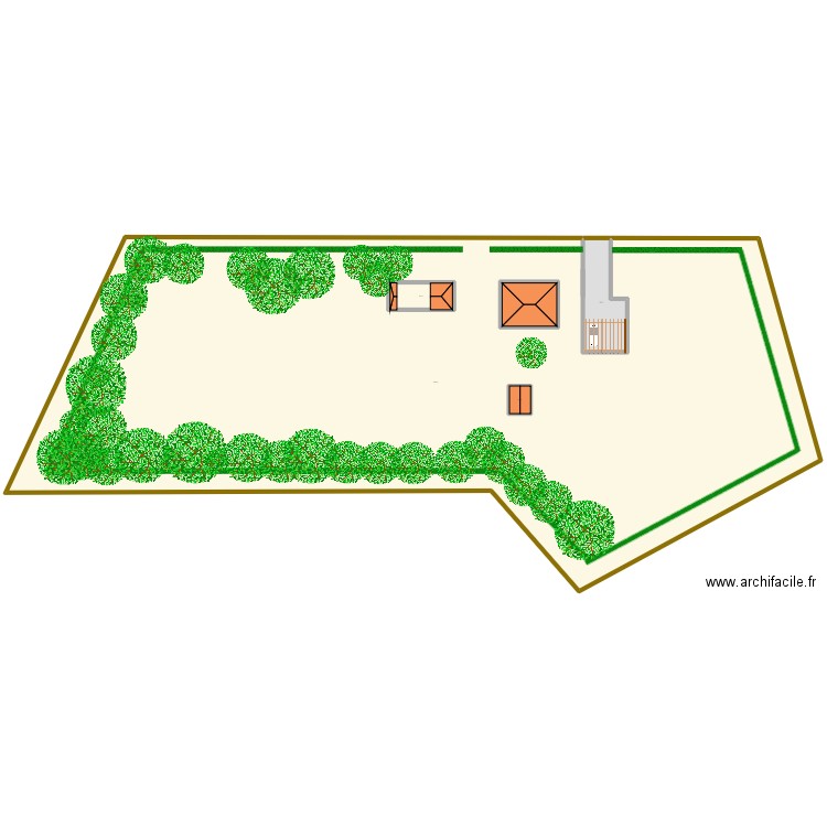 bapt terrain. Plan de 5 pièces et 1268 m2