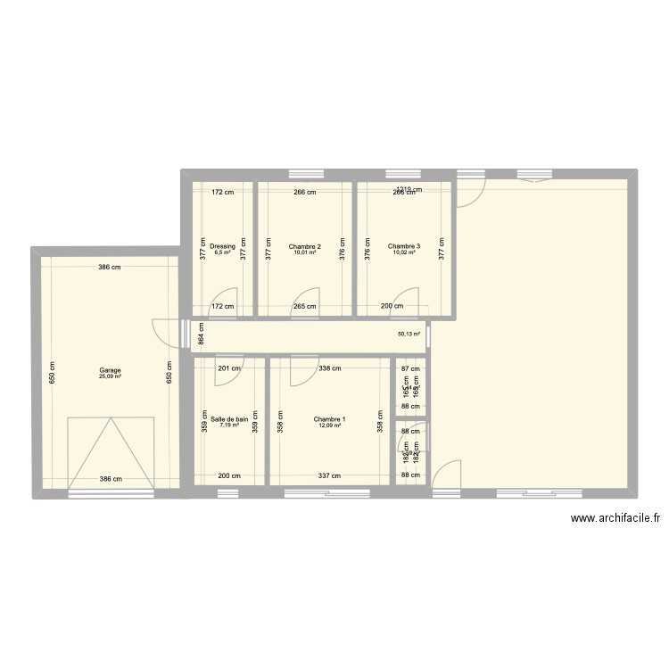 Plan maison 1. Plan de 9 pièces et 179 m2