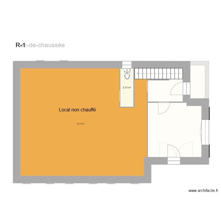 LADEGAILLERIE. Plan de 6 pièces et 83 m2