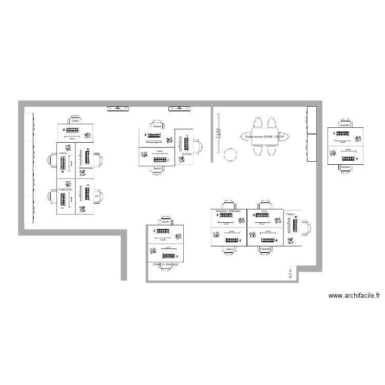 openspace. Plan de 0 pièce et 0 m2