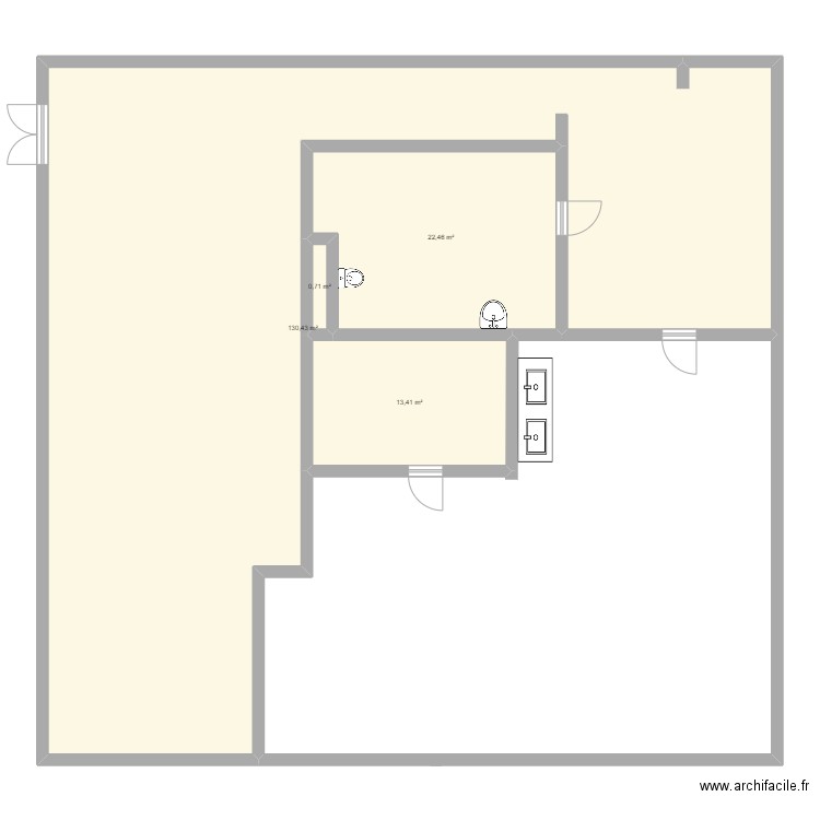 au plaisir de chez nous . Plan de 4 pièces et 167 m2