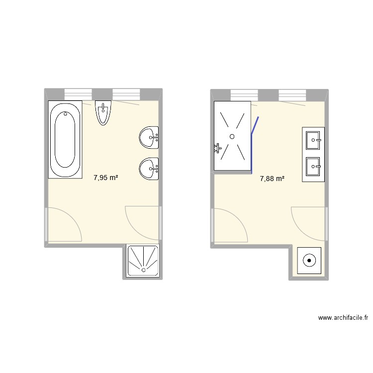 Gleonec MPA. Plan de 2 pièces et 16 m2