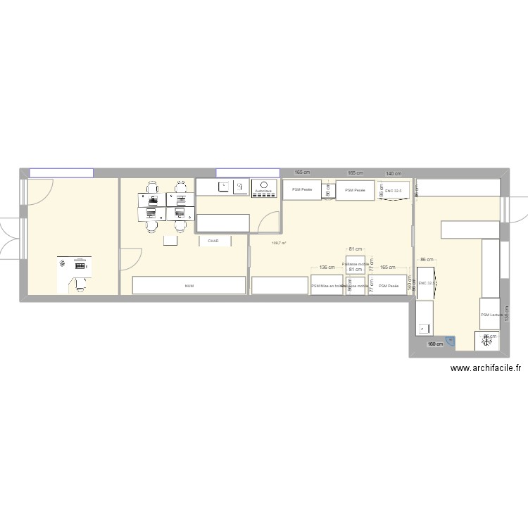 LAB MIC 2. Plan de 2 pièces et 112 m2