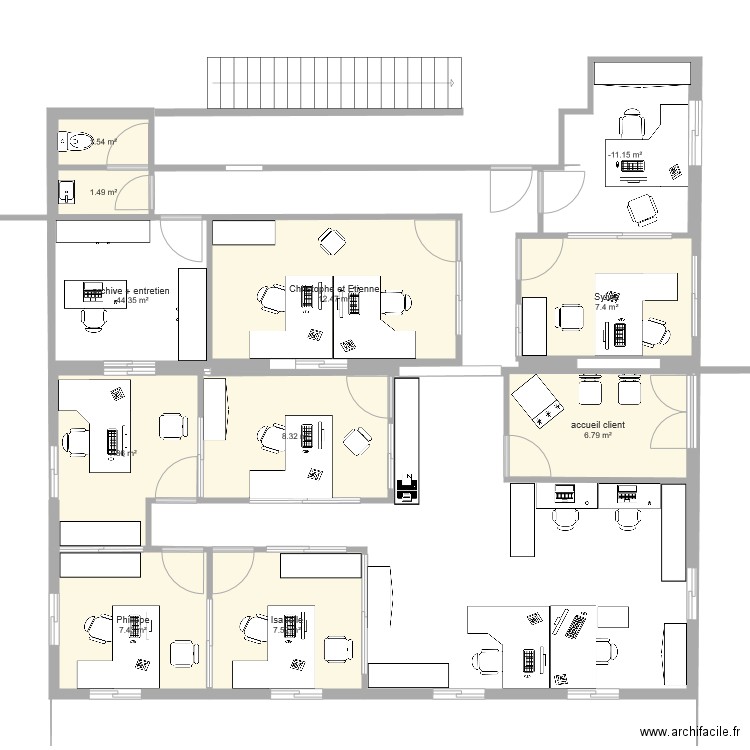 rdc bureau. Plan de 0 pièce et 0 m2