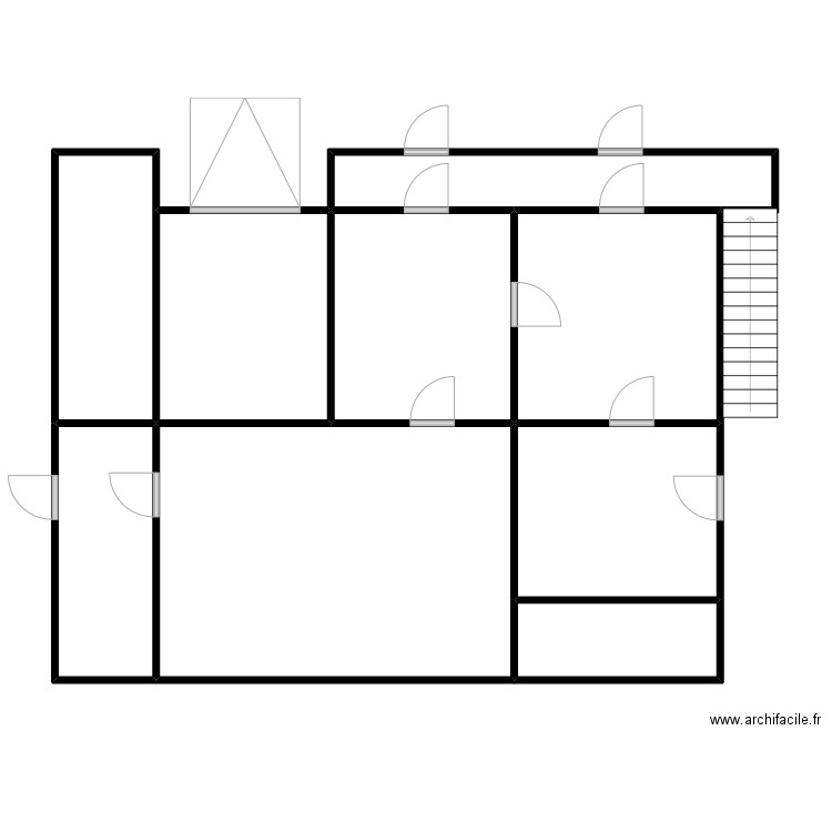 Curveillere. Plan de 12 pièces et 158 m2