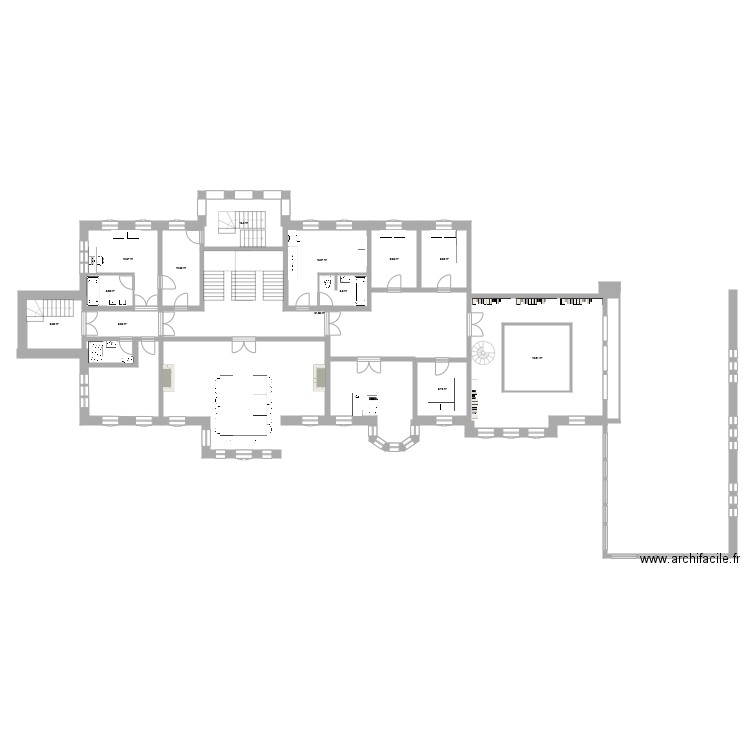 Manoir étage. Plan de 0 pièce et 0 m2